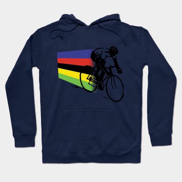 Rainbow Jersey Rider /cycling Hoodie by Wine4ndMilk